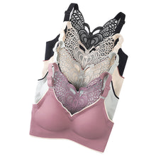 Load image into Gallery viewer, Butterfly Lace Women's Brassiere Back Sexy Gathering Comfortable Vest-style Bra With Adjustable Straps And Chest Pads
