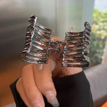 Load image into Gallery viewer, Fashion Gold Color Hollow Geometric Hair Clips Metal Hair Claw Cross Hairclip Headband Hairpin Hair Crab Women Hair Accessories
