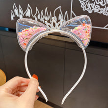 Load image into Gallery viewer, Glitter Cat Ear Hairband Girl Children Quicksand Crown Headband Cat Ears Party Hair Hoop Kids Hair Accessories Jewelry Headwear
