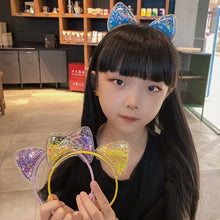 Load image into Gallery viewer, Glitter Cat Ear Hairband Girl Children Quicksand Crown Headband Cat Ears Party Hair Hoop Kids Hair Accessories Jewelry Headwear
