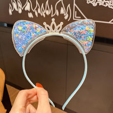 Load image into Gallery viewer, Glitter Cat Ear Hairband Girl Children Quicksand Crown Headband Cat Ears Party Hair Hoop Kids Hair Accessories Jewelry Headwear
