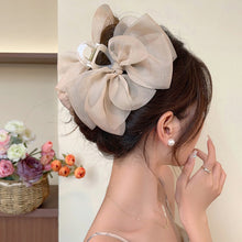 Load image into Gallery viewer, New Sweet Mesh Tulle Bow Hair Clips Solid Color Bowknot Hair Clips For Women Girls Barrettes Claw Clip Kids Hair Accessories
