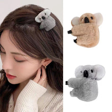 Load image into Gallery viewer, Children Cute Plush Koala Bear Animal Claw Clip Autumn Winter Soft Shark Hair Clips Women Girls Bangs Ponytail Hairpin Headwear
