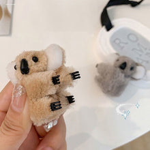 Load image into Gallery viewer, Children Cute Plush Koala Bear Animal Claw Clip Autumn Winter Soft Shark Hair Clips Women Girls Bangs Ponytail Hairpin Headwear

