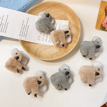 Load image into Gallery viewer, Children Cute Plush Koala Bear Animal Claw Clip Autumn Winter Soft Shark Hair Clips Women Girls Bangs Ponytail Hairpin Headwear
