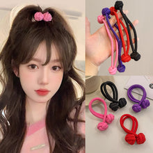 Load image into Gallery viewer, High Ponytail Rubber Bands Hair Band Elastic Head Rope For Women Korean Scrunchies Hair Tie Knotted Hair Ropes Hair Accessories
