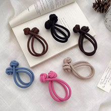 Load image into Gallery viewer, High Ponytail Rubber Bands Hair Band Elastic Head Rope For Women Korean Scrunchies Hair Tie Knotted Hair Ropes Hair Accessories
