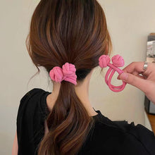 Load image into Gallery viewer, High Ponytail Rubber Bands Hair Band Elastic Head Rope For Women Korean Scrunchies Hair Tie Knotted Hair Ropes Hair Accessories
