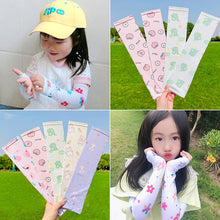 Load image into Gallery viewer, Summer Children's Sunscreen Sleeves Cute Cartoon Animal Outdoor Sunscreen Breathable Ice Silk Sleeves Arm Sleeves
