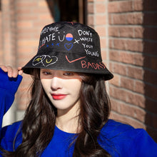 Load image into Gallery viewer, Graffiti printing Bucket Hat Outdoor cotton Shade Hat Men Women Summer Caps Leisure Hats Panama Cap Outdoor Visors Sun Hat
