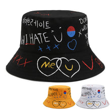 Load image into Gallery viewer, Graffiti printing Bucket Hat Outdoor cotton Shade Hat Men Women Summer Caps Leisure Hats Panama Cap Outdoor Visors Sun Hat
