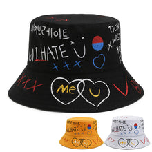 Load image into Gallery viewer, Graffiti printing Bucket Hat Outdoor cotton Shade Hat Men Women Summer Caps Leisure Hats Panama Cap Outdoor Visors Sun Hat
