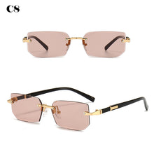 Load image into Gallery viewer, Rimless Sunglasses Rectangle Fashion Popular Women Men Shades Small Square Sun Glasses For Female Male Summer Traveling Oculos

