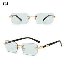 Load image into Gallery viewer, Rimless Sunglasses Rectangle Fashion Popular Women Men Shades Small Square Sun Glasses For Female Male Summer Traveling Oculos
