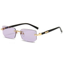 Load image into Gallery viewer, Rimless Sunglasses Rectangle Fashion Popular Women Men Shades Small Square Sun Glasses For Female Male Summer Traveling Oculos
