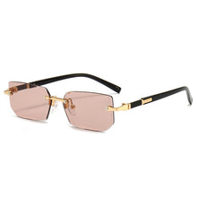 Load image into Gallery viewer, Rimless Sunglasses Rectangle Fashion Popular Women Men Shades Small Square Sun Glasses For Female Male Summer Traveling Oculos
