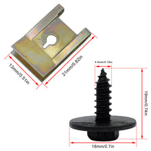 Load image into Gallery viewer, 40Pcs Car Fender Bumper Cross Head Screws Chassis Engine Guard Metal Nut/Screw Washers U-shape Clip For BMW E46 E92 E90 F10
