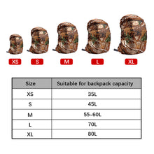Load image into Gallery viewer, 35-80L Outdoor Climbing Lightweight Waterproof Backpack Bag Rain Cover Camouflage with Silver Coating For Travel Bag
