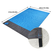 Load image into Gallery viewer, 2x2.1m Waterproof Pocket Beach Blanket Sand Beach Mat Folding Camping Mat Mattress Portable Lightweight Mat Outdoor Picnic Mat
