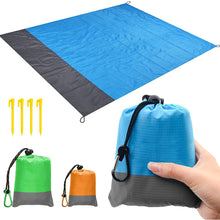 Load image into Gallery viewer, 2x2.1m Waterproof Pocket Beach Blanket Sand Beach Mat Folding Camping Mat Mattress Portable Lightweight Mat Outdoor Picnic Mat
