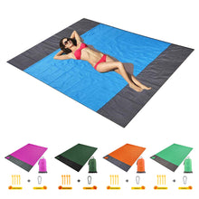 Load image into Gallery viewer, 2x2.1m Waterproof Pocket Beach Blanket Sand Beach Mat Folding Camping Mat Mattress Portable Lightweight Mat Outdoor Picnic Mat

