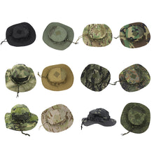 Load image into Gallery viewer, Camouflage Enthusiasts Square Pocket Camo Bonnie Cap US Bucket Benny Hats Multicam Fishing Outdoor Hiking Sun Caps
