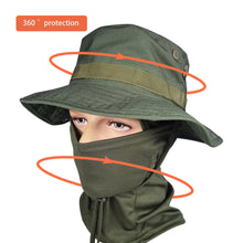 Load image into Gallery viewer, Women Men Tactics Camouflage Boonie Cap Balaclava Hat Suit Foldable Soft Hat Outdoor Hunting Fishing Wide Brimmed Hat Sunscreen Caps
