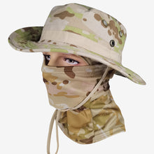 Load image into Gallery viewer, Women Men Tactics Camouflage Boonie Cap Balaclava Hat Suit Foldable Soft Hat Outdoor Hunting Fishing Wide Brimmed Hat Sunscreen Caps
