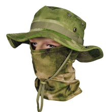 Load image into Gallery viewer, Women Men Tactics Camouflage Boonie Cap Balaclava Hat Suit Foldable Soft Hat Outdoor Hunting Fishing Wide Brimmed Hat Sunscreen Caps

