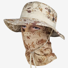 Load image into Gallery viewer, Women Men Tactics Camouflage Boonie Cap Balaclava Hat Suit Foldable Soft Hat Outdoor Hunting Fishing Wide Brimmed Hat Sunscreen Caps
