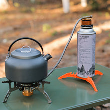 Load image into Gallery viewer, Outdoor Foldable Flat Gas Tank Bracket Stove Gas Tank Holder Canister Tripods Stand Anti Dumping Base Tilting Prevention Shelf
