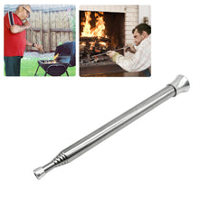Load image into Gallery viewer, Camping Fire Blow Pipe Telescopic Blow Fire Tube Blower Pipe Campfire Tool Stainless Steel for Outdoor Picnic BBQ Fireplace
