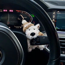 Load image into Gallery viewer, Car Wiper Turn Signal Switch Ornaments Plush Puppy Clutch Decor Kawaii Bowknot Dog Car Wiper Doll Auto Interior Accessories
