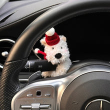 Load image into Gallery viewer, Car Wiper Turn Signal Switch Ornaments Plush Puppy Clutch Decor Kawaii Bowknot Dog Car Wiper Doll Auto Interior Accessories
