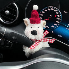 Load image into Gallery viewer, Car Wiper Turn Signal Switch Ornaments Plush Puppy Clutch Decor Kawaii Bowknot Dog Car Wiper Doll Auto Interior Accessories
