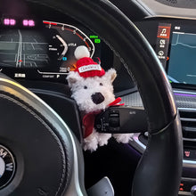 Load image into Gallery viewer, Car Wiper Turn Signal Switch Ornaments Plush Puppy Clutch Decor Kawaii Bowknot Dog Car Wiper Doll Auto Interior Accessories
