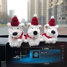 Load image into Gallery viewer, Car Interior Dashboard Ornaments Plush Puppy with Kawaii Bowknot Decoration Center Console Decoration Auto Accessories Gifts
