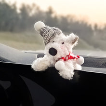 Load image into Gallery viewer, Car Interior Dashboard Ornaments Plush Puppy with Kawaii Bowknot Decoration Center Console Decoration Auto Accessories Gifts
