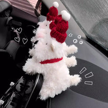 Load image into Gallery viewer, Car Interior Dashboard Ornaments Plush Puppy with Kawaii Bowknot Decoration Center Console Decoration Auto Accessories Gifts

