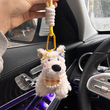 Load image into Gallery viewer, Car Key Chain Plush Puppy Keychain Kawaii Bowknot Dog Car Key Ring Car Central Control Ornament Accessories Gift
