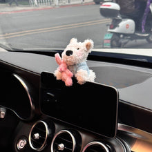 Load image into Gallery viewer, Car Key Chain Plush Puppy Keychain Kawaii Bowknot Dog Car Key Ring Car Central Control Ornament Accessories Gift

