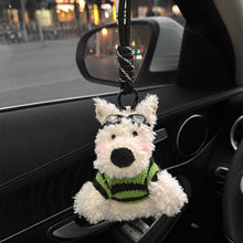 Load image into Gallery viewer, Car Key Chain Plush Puppy Keychain Kawaii Bowknot Dog Car Key Ring Car Central Control Ornament Accessories Gift
