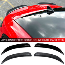 Load image into Gallery viewer, 2Pcs Car Rear Spoiler Extension Lip Fins Spoiler Carbon Fiber Black Color Auto Part Styling for Ford Focus ST Line Hatchback 2019-2023
