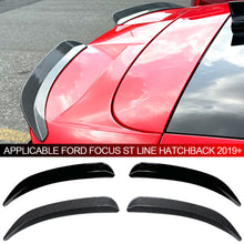 Load image into Gallery viewer, 2Pcs Car Rear Spoiler Extension Lip Fins Spoiler Carbon Fiber Black Color Auto Part Styling for Ford Focus ST Line Hatchback 2019-2023
