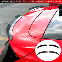 Load image into Gallery viewer, 2Pcs Car Rear Spoiler Extension Lip Fins Spoiler Carbon Fiber Black Color Auto Part Styling for Ford Focus ST Line Hatchback 2019-2023
