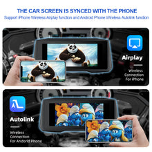 Load image into Gallery viewer, 7" Motorcycle GPS Navigation Wireless Apple Carplay Android Auto Motorcycle BT IP67 Waterproof Touch Screen Display
