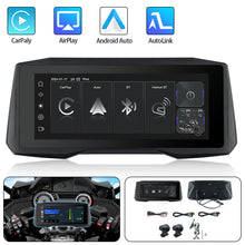 Load image into Gallery viewer, 7" Motorcycle GPS Navigation Wireless Apple Carplay Android Auto Motorcycle BT IP67 Waterproof Touch Screen Display
