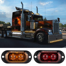 Load image into Gallery viewer, 2LED Truck Len Side Marker Lights 12-24V Waterproof Car Trailer Lorry Truck Van Bus Safety Warning Signal Light Red Yellow White

