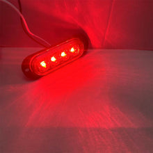Load image into Gallery viewer, 4 LEDs Truck Len Side Marker Lights 12-24V Waterproof Car Trailer Lorry Truck Van Bus Safety Warning Signal Light Red Yellow White
