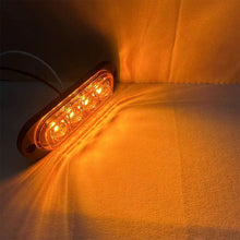 Load image into Gallery viewer, 4 LEDs Truck Len Side Marker Lights 12-24V Waterproof Car Trailer Lorry Truck Van Bus Safety Warning Signal Light Red Yellow White
